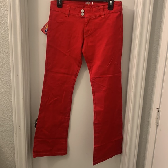 Dickies Girl Juniors' Worker Bootcut Pants red - Picture 3 of 9